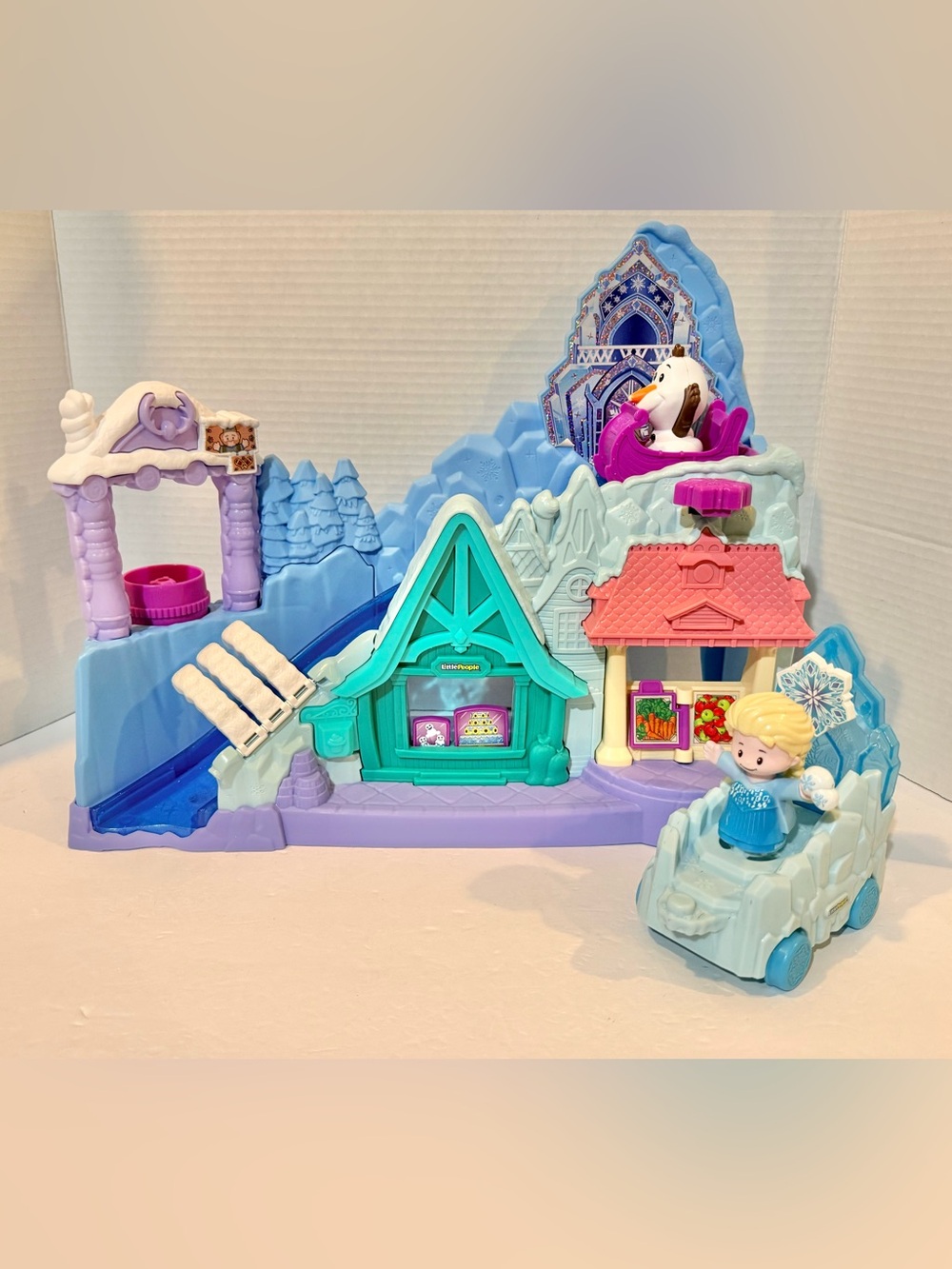 FP LP Disney Frozen Arendelle Sledding Set & Elsa w/Parade Float HTF ⭐️EUC⭐️